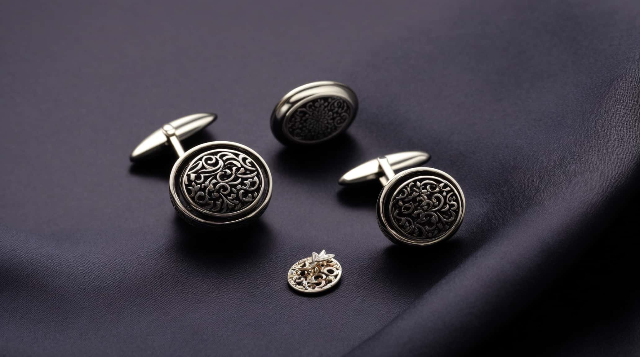 gümüş manşet düğmeler