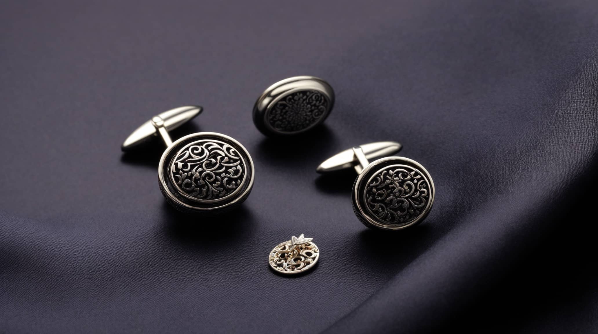 gümüş manşet düğmeler