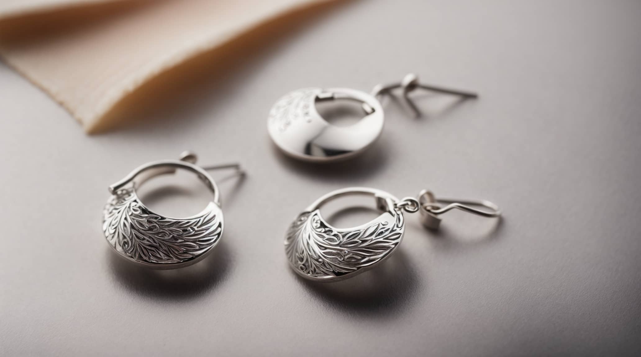 silver earrings